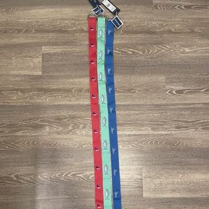 vineyard vines belts selling all three for 30 message me if u want to buy single